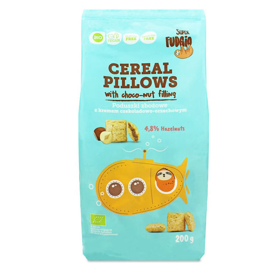 Poduszki Zbożowe z Kremem Czekoladowo - Orzechowym Bezglutenowe BIO (2 szt x 200 g)