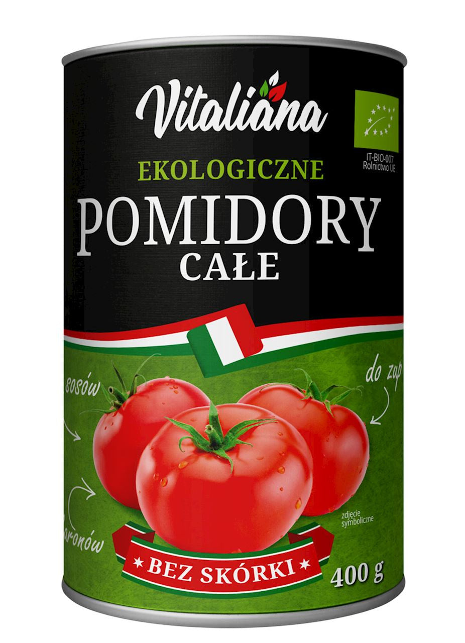 Pomidory Całe Bez Skórki BIO (4 szt x 400 g)