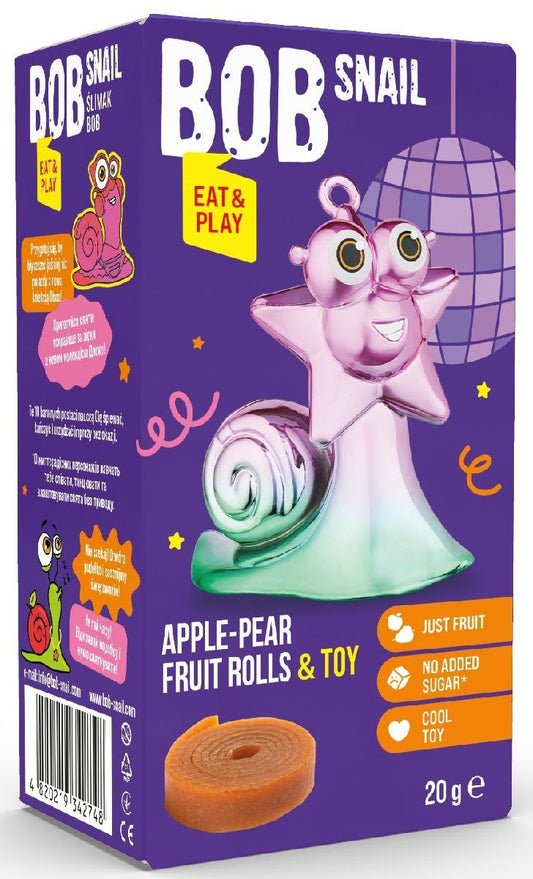 Przekąska Roll Eat & Play Jabłko - Gruszka z Zabawką Bezglutenowa (3 szt x 20 g)