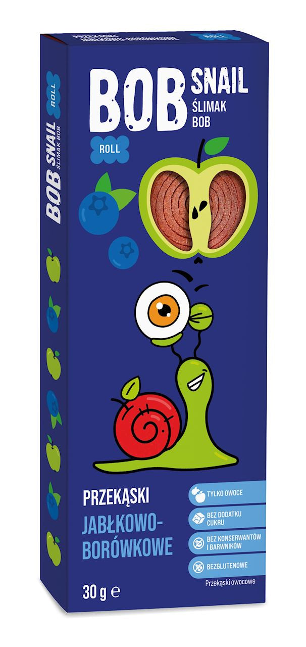 Przekąska Roll Jabłko - Borówka Bez Dodatku Cukrów Bezglutenowa (6 szt x 30 g)