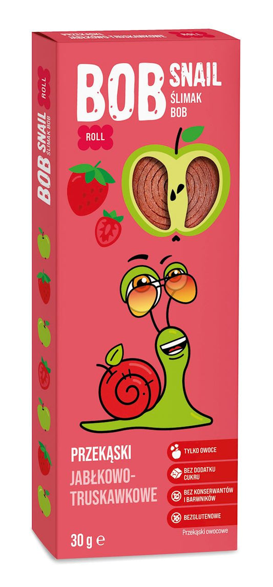 Przekąska Roll Jabłko - Truskawka Bez Dodatku Cukrów Bezglutenowa (6 szt x 30 g)