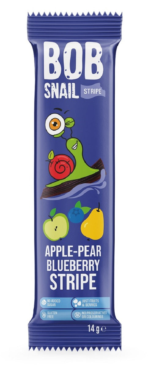 Przekąska Stripe Jabłko - Gruszka - Borówka Bez Dodatku Cukrów Bezglutenowa (10 szt x 14 g)