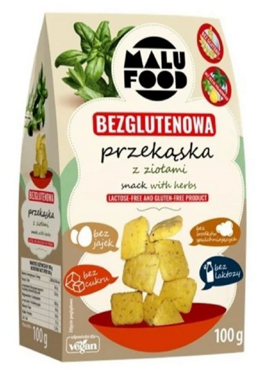 Przekąska z Ziołami Bez Cukru Bezglutenowa 100 g