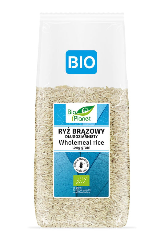 Ryż Brązowy Długoziarnisty Bezglutenowy BIO (2 szt x 1 kg)