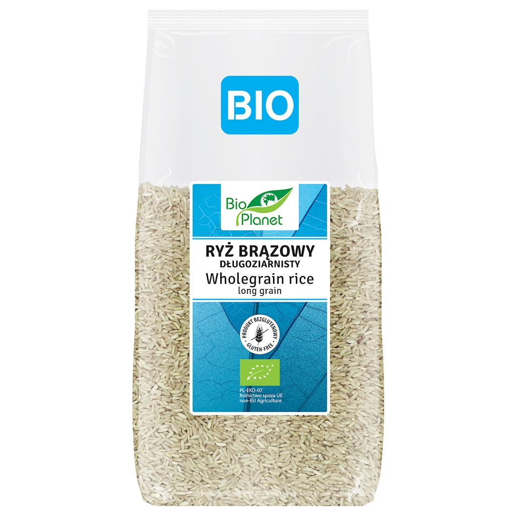 Ryż Brązowy Długoziarnisty Bezglutenowy BIO (3 szt x 500 g)