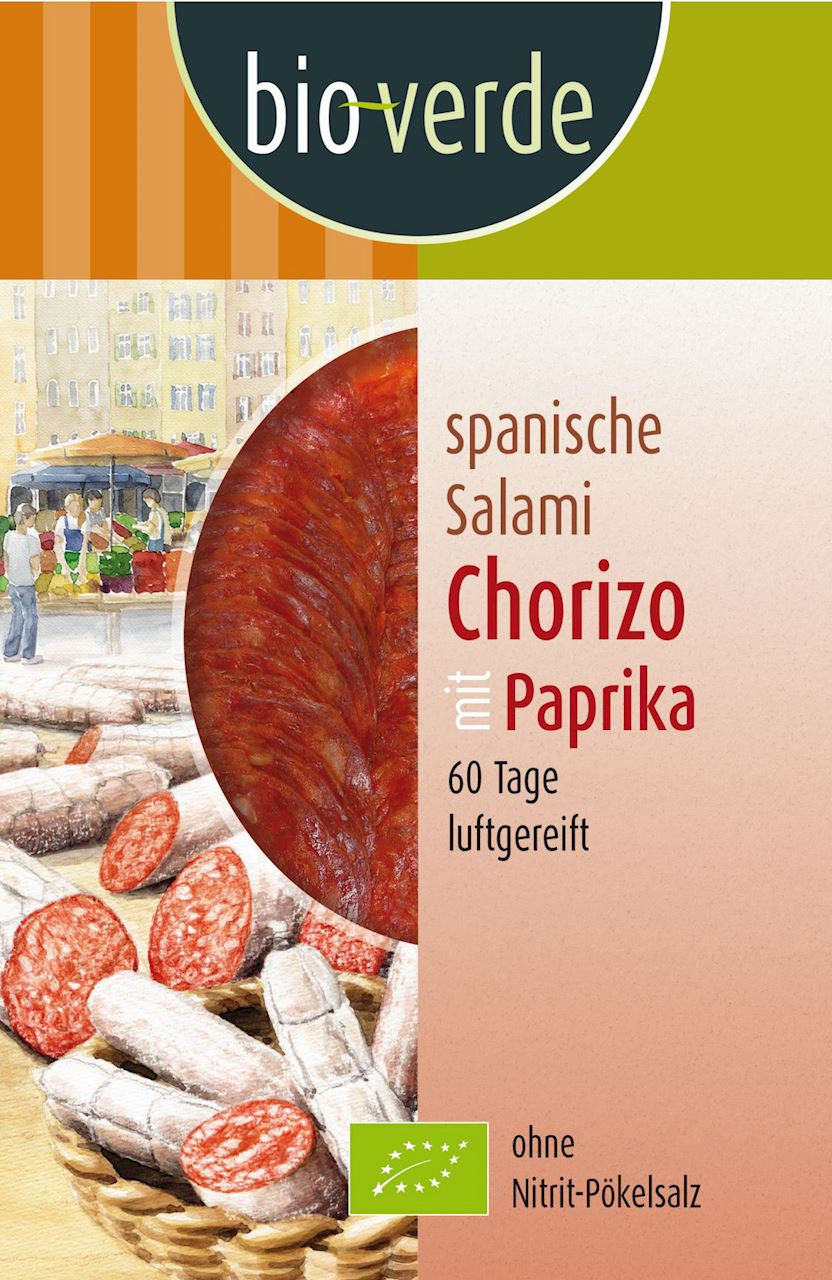 Salami Chorizo z Papryką Plastry BIO 80 g - Bio