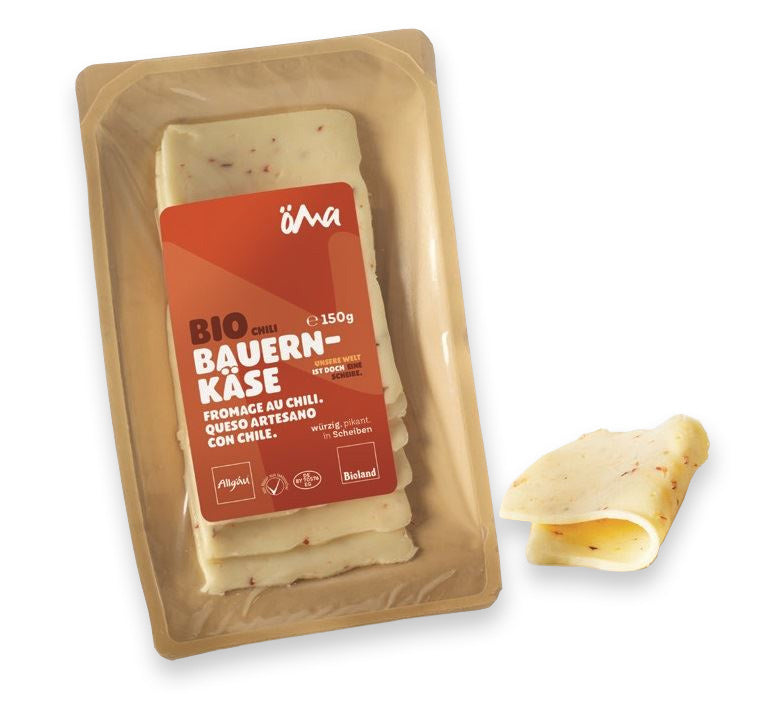 Ser Żółty z Chili Plastry BIO 150 g