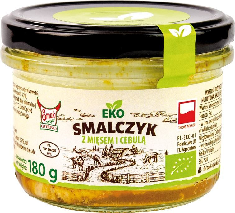 Smalec z Mięsem i Cebulką BIO (3 szt x 180 g)