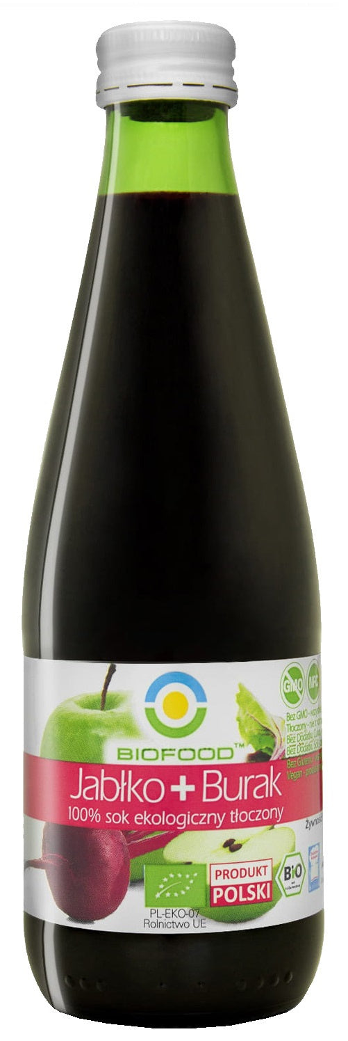 Sok Jabłkowo - Buraczkowy Nfc Bezglutenowy BIO (4 szt x 300 ml)