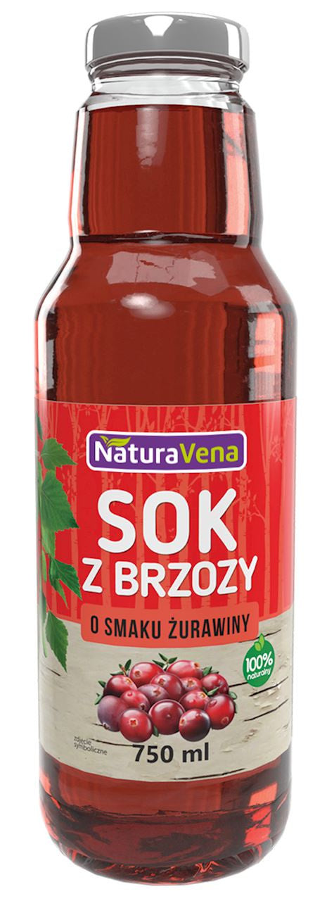 Sok z Brzozy z Żurawiną (5 szt x 750 ml)