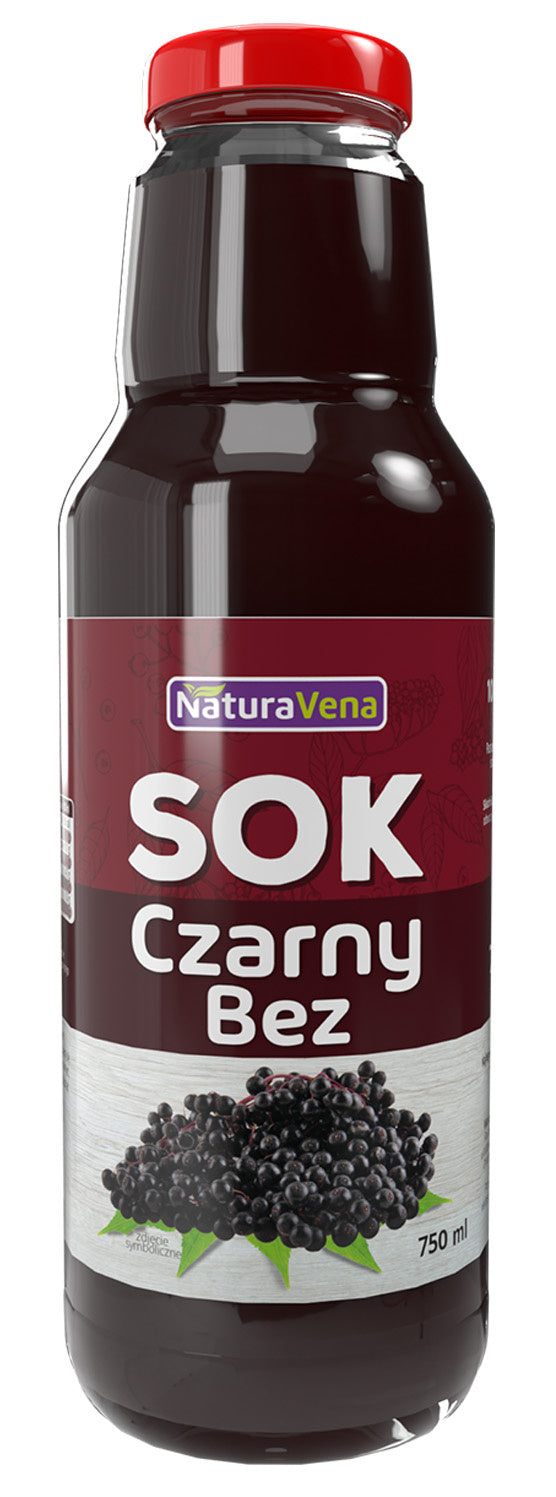 Sok z Czarnego Bzu 100 % (3 szt x 750 ml)