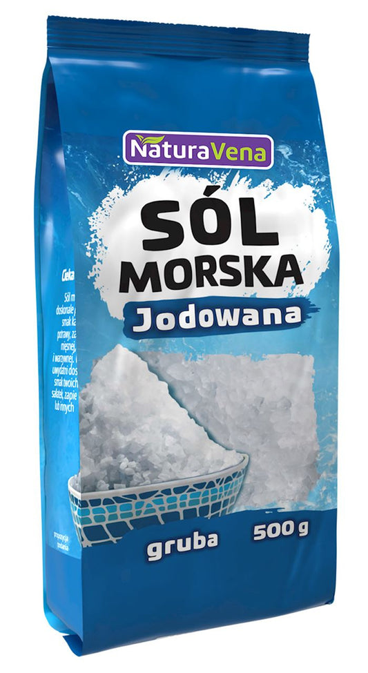 Sól Morska Grubo Mielona Jodowana (7 szt x 500 g)