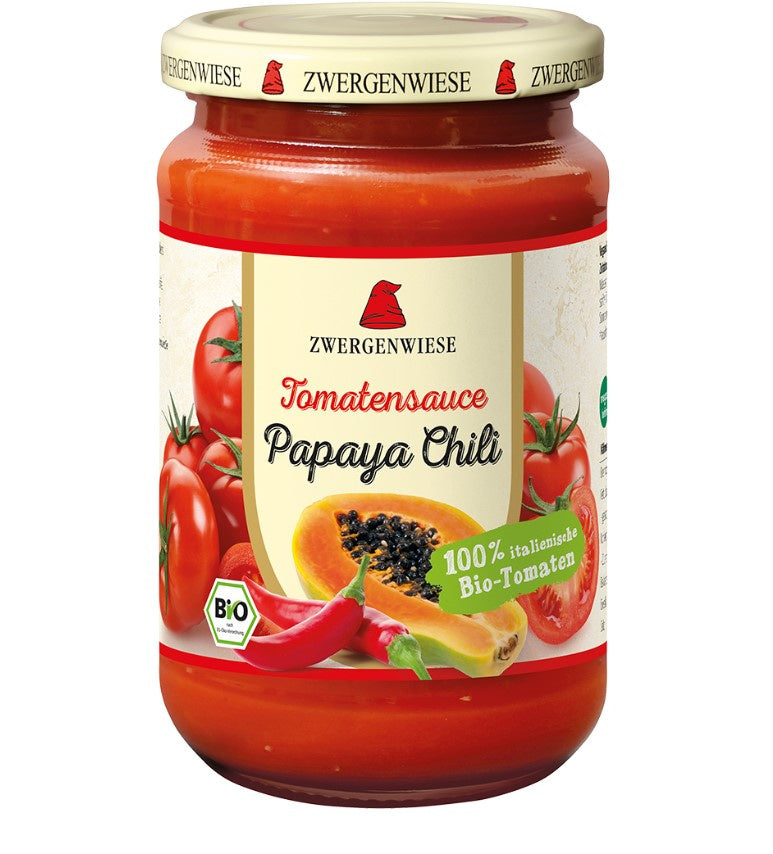 Sos Pomidorowy Papaya - Chili (Pikantny) Bezglutenowy BIO (2 szt x 340 ml)