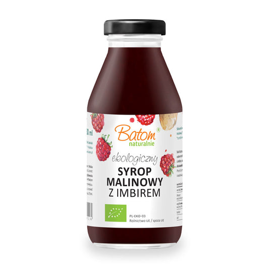 Syrop Malinowy z Imbirem BIO 330 ml