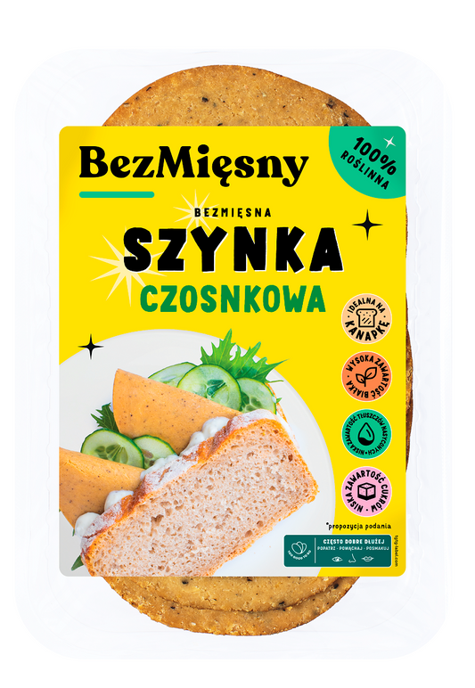 Szynka Czosnkowa Roślinna Plastry (2 szt x 120 g)