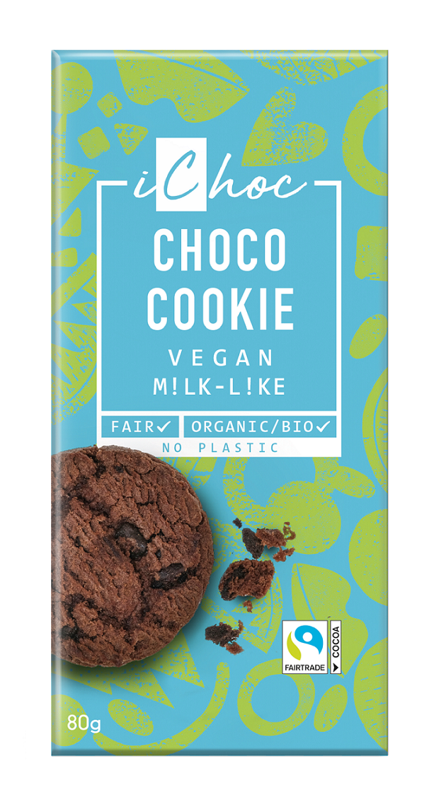 Tabliczka Kakaowa z Kawałkami Ciastek Kakaowych Fair Trade BIO (2 szt x 80 g)