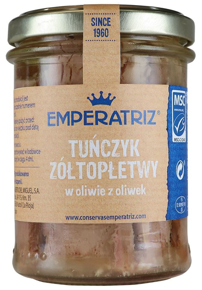 Tuńczyk Żółtopłetwy Filety Msc w Oliwie z Oliwek 200 g () (Słoik) (2 szt x 130 g)