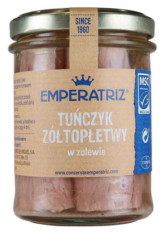 Tuńczyk Żółtopłetwy Filety Msc w Sosie Własnym 200 g (140 g) (Słoik)
