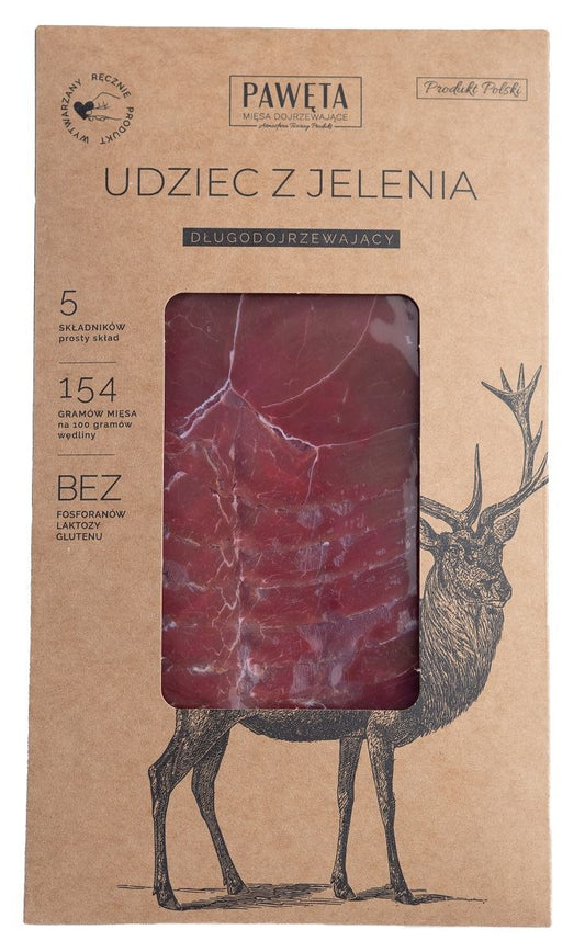 Udziec z Jelenia Dojrzewający Plastry Bezglutenowy 50 g
