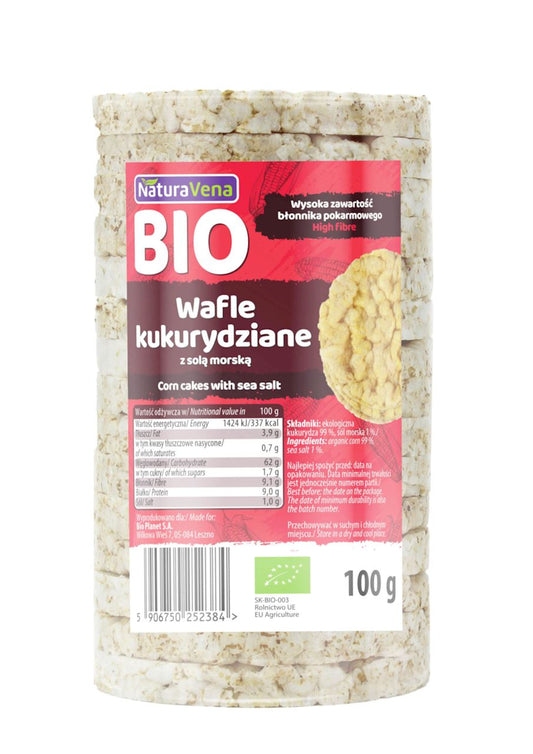 Wafle Kukurydziane z Solą Morską BIO (12 szt x 100 g)