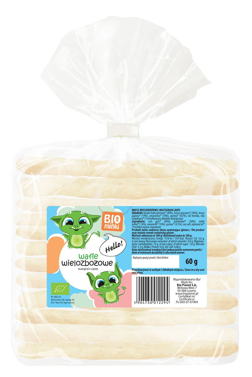 Wafle Wielozbożowe BIO (12 szt x 60 g)