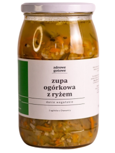 Wegańska zupa ogórkowa z ryżem (900 ml)