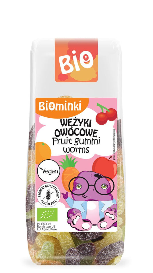 Wężyki Owocowe Bez Żelatyny Bezglutenowe BIO (3 szt x 100 g)