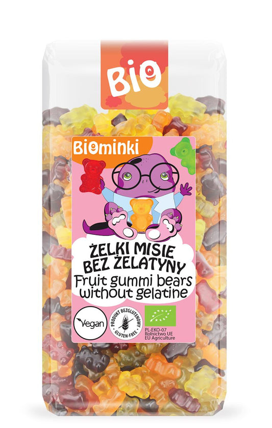 Żelki Misie Bez Żelatyny Bezglutenowe BIO 400 g