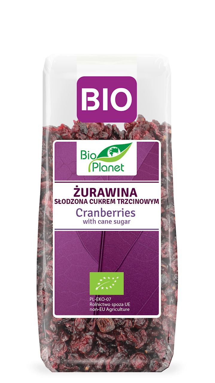 Żurawina Słodzona Cukrem Trzcinowym BIO (3 szt x 100 g)