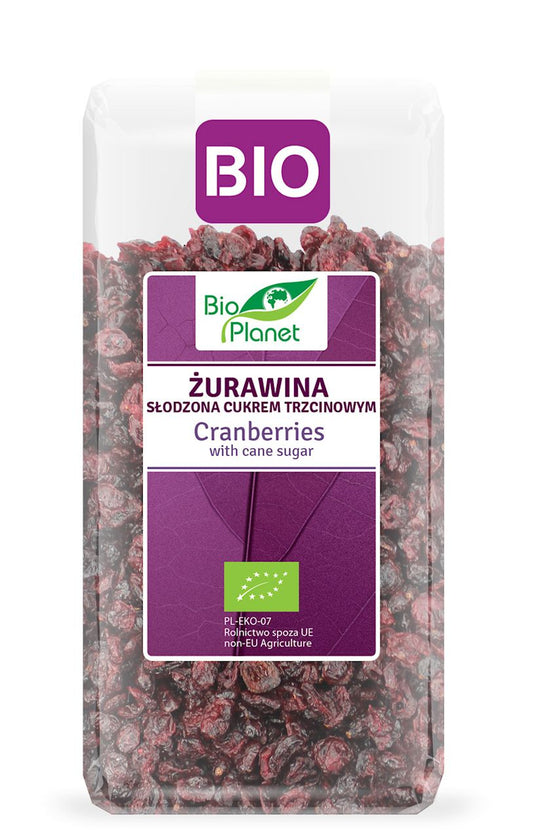 Żurawina Słodzona Cukrem Trzcinowym BIO 400 g