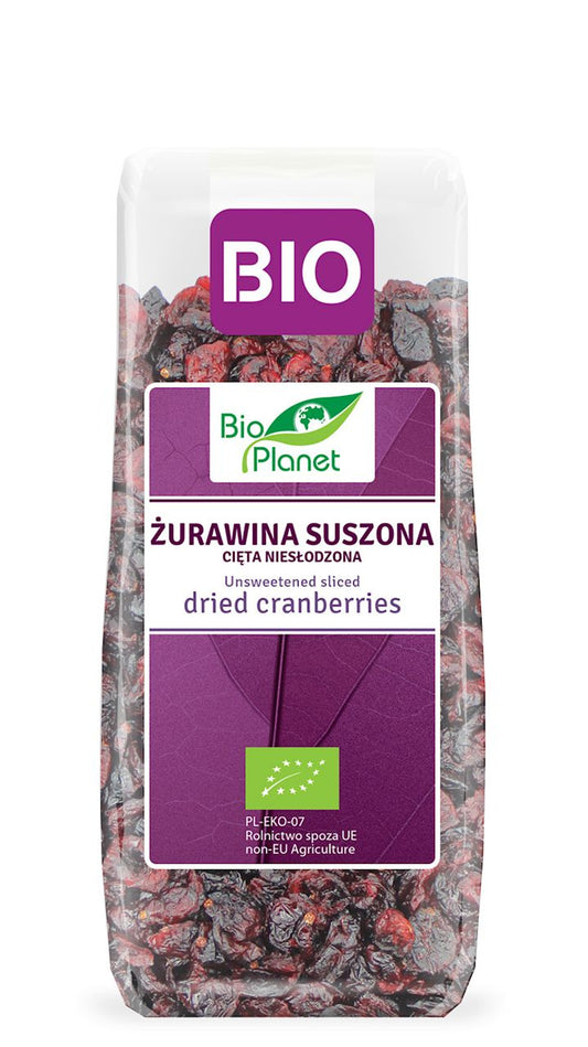 Żurawina Suszona Cięta Niesłodzona BIO (2 szt x 100 g)